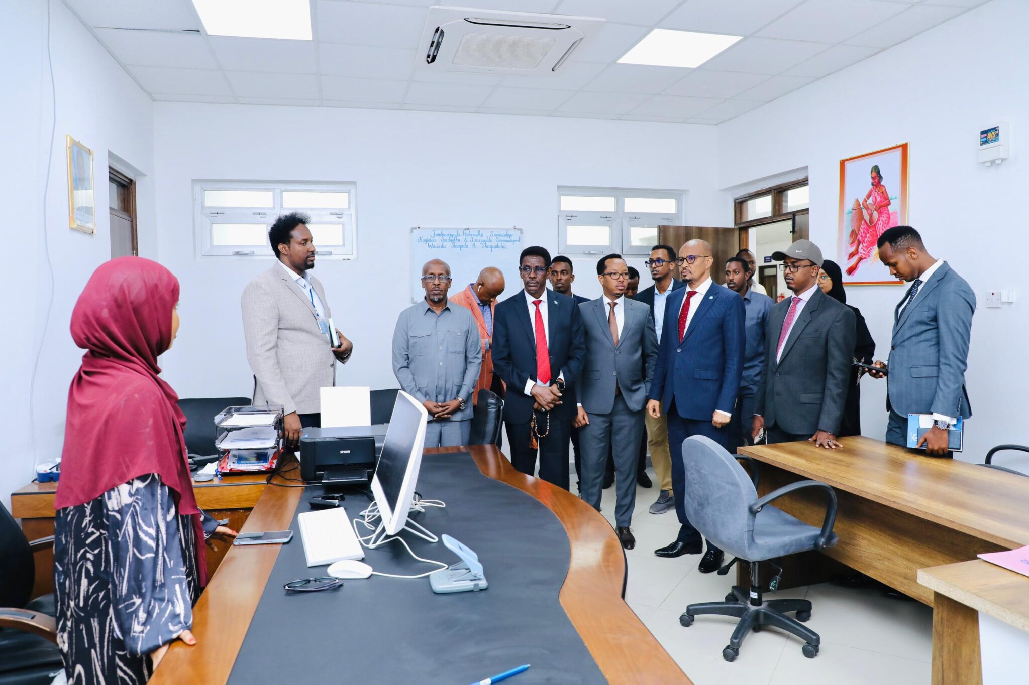 Minister Of Internal Security Inspects The Somali Immigration And Citizenship Agency Somali