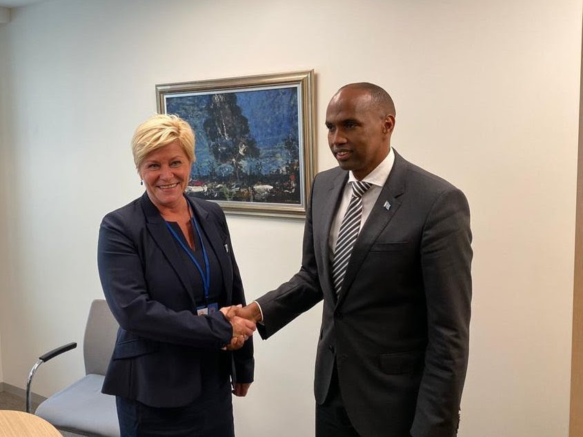 Somali Prime Minister Meets Norway Finance Minister in Washington
