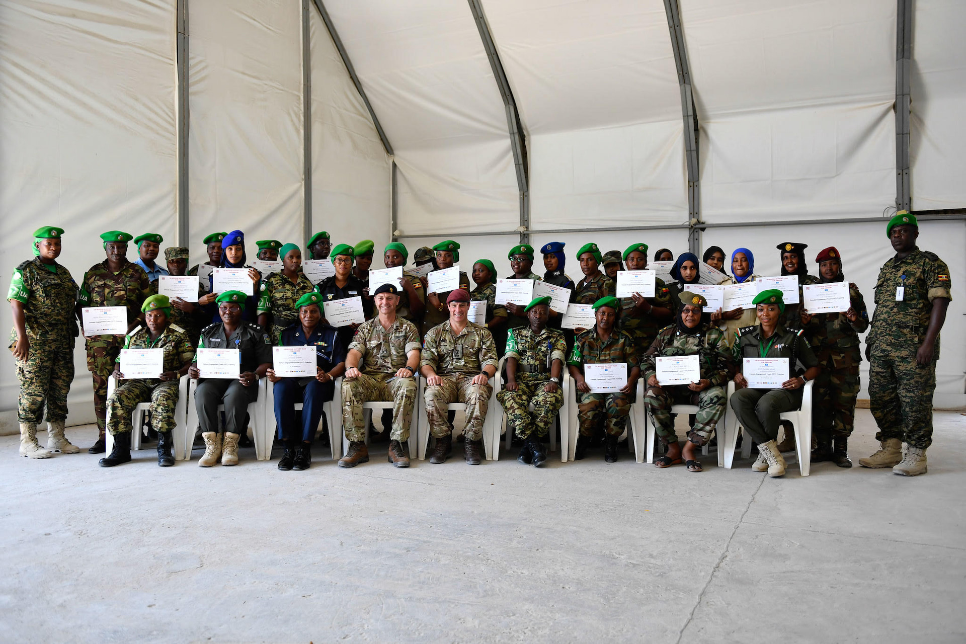 AMISOM and Somali Security Forces female officers receive specialized training