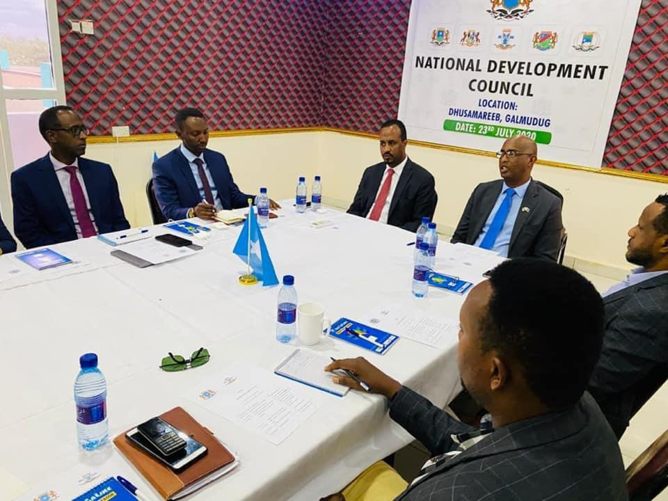 Minister of Planning Chairs the National Development Council meeting in Dusamareb