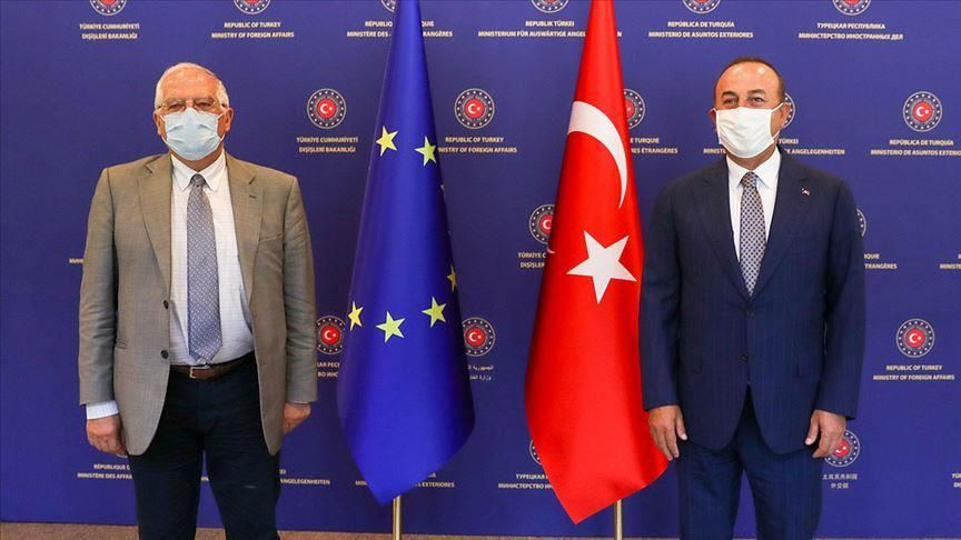 Turkish top diplomat talks with EU foreign policy chief