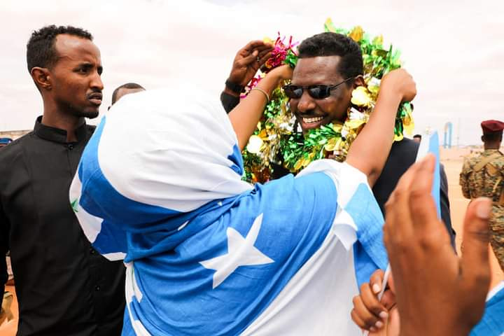 A delegation led by Galmudug State President arrives in Adado district