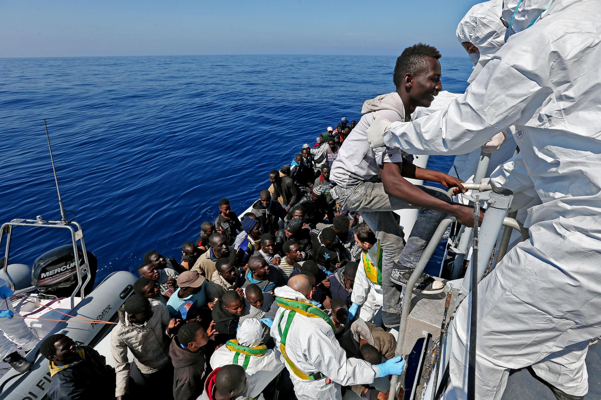 Libyan Coast Guard rescues 128 illegal immigrants