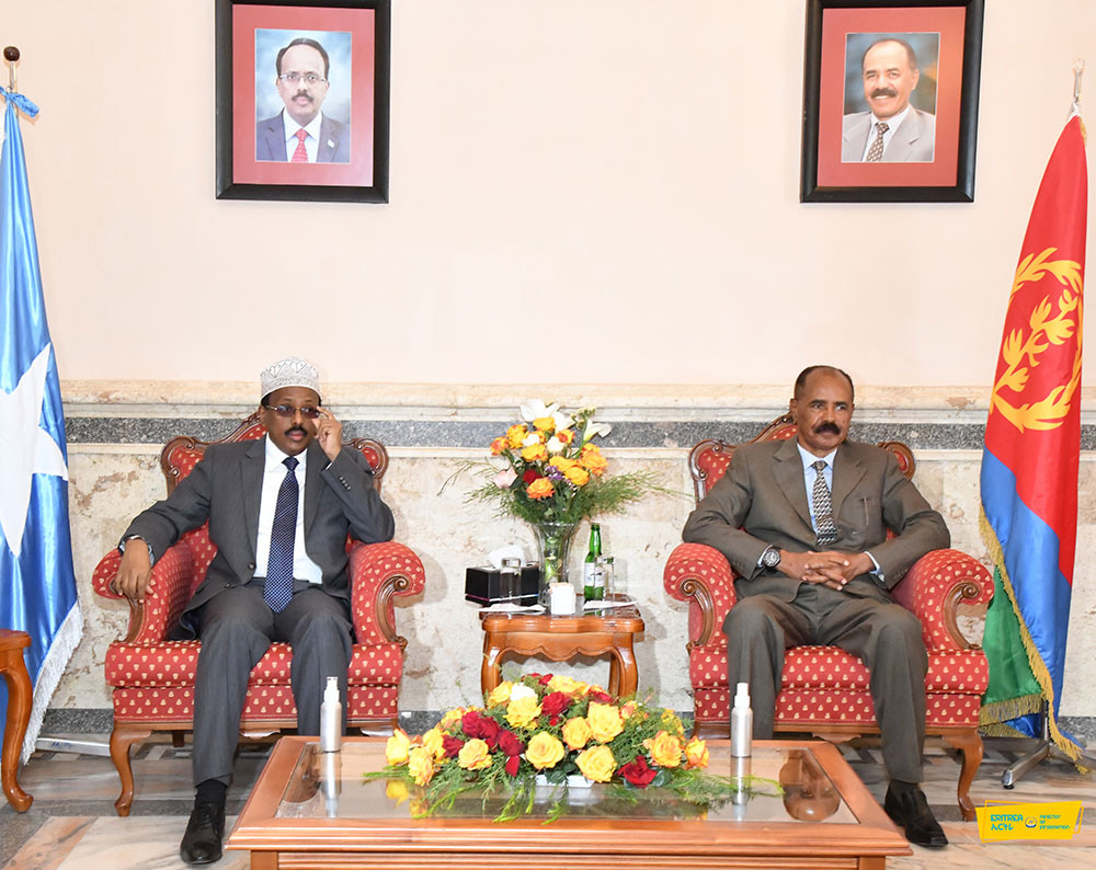 Somali president returns home concluding two-day working visit