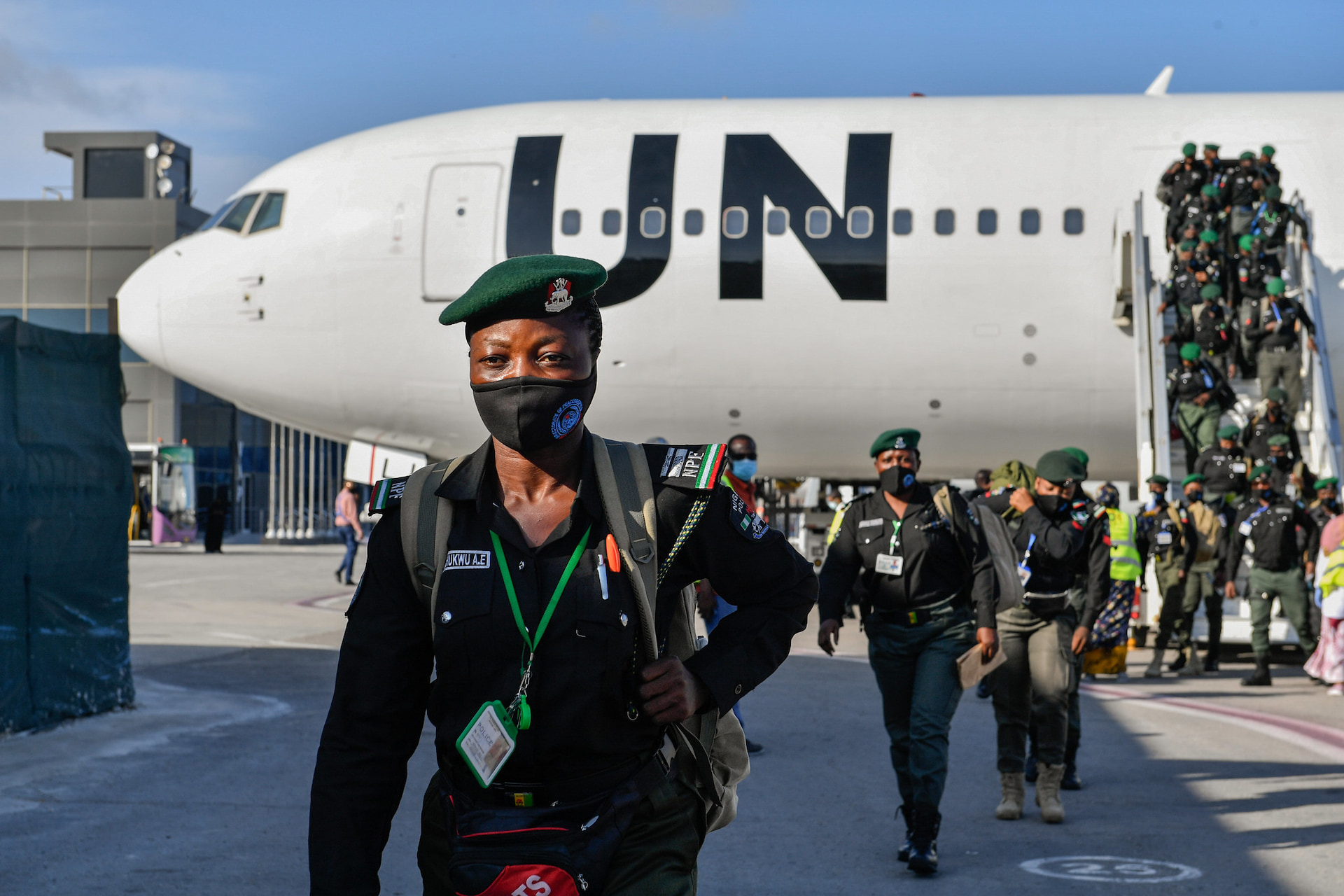 144 Nigerian police officers arrive to support the Somali Police Force
