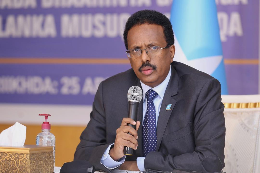 President Farmajo attends the oath ceremony for the independent Anti-Corruption Commission