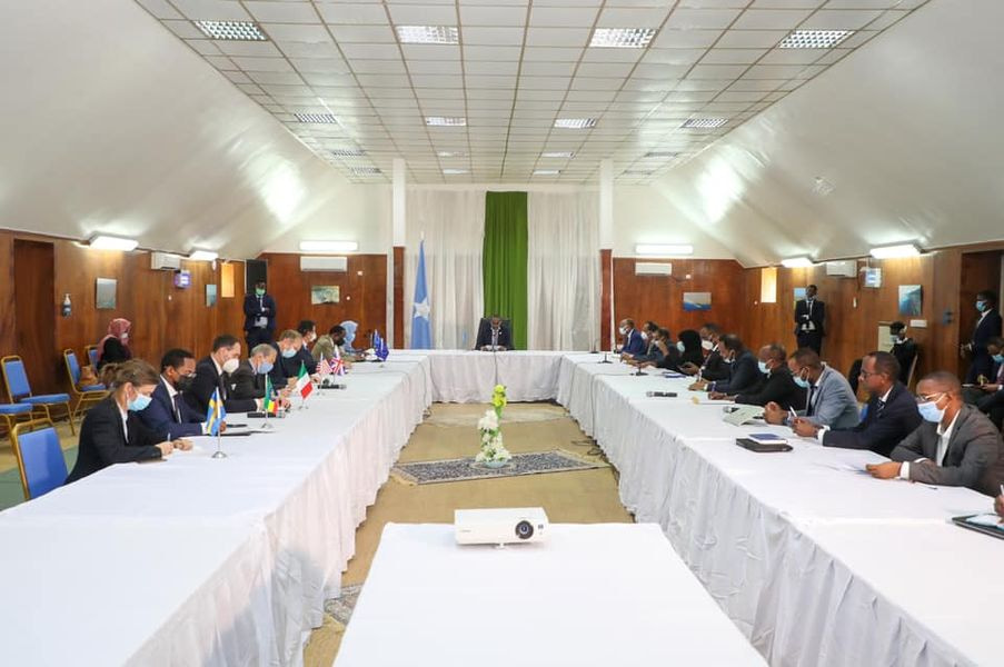 Prime Minister Rooble Meets with International Partners in Mogadishu
