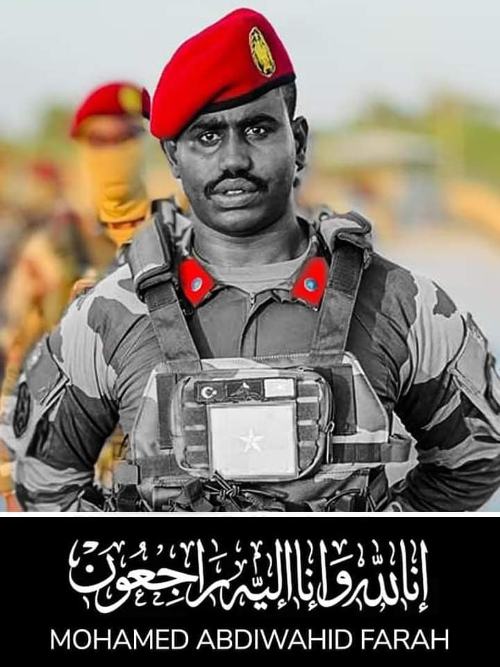 Major, Mohamed Abdiwahid, the Commander the 6th battalion of Somalia’s special forces (Gorgor) was killed in a battle between SNA and terrorist group of Al-Shabab