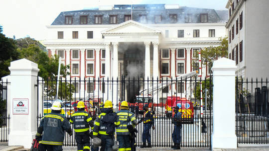 Man charged with the Sunday's fire at the South African parliament building