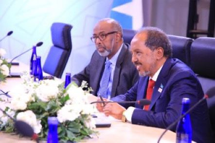 President Hassan Sheikh meets US ambassador to the UN on the sidelines of US-Africa summit