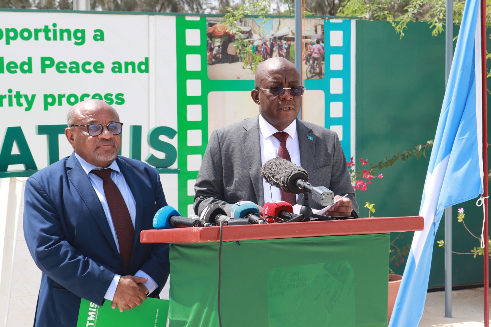 Information Minister, ATMIS Chief breif the media on the military operations against Al-Shabaab terrorists