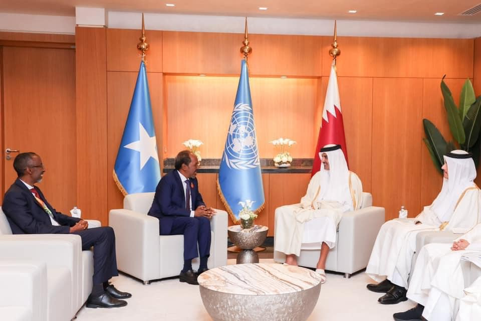 Somali President meets Emir of Qatar at the sidelines of the UN LDC5 in Doha