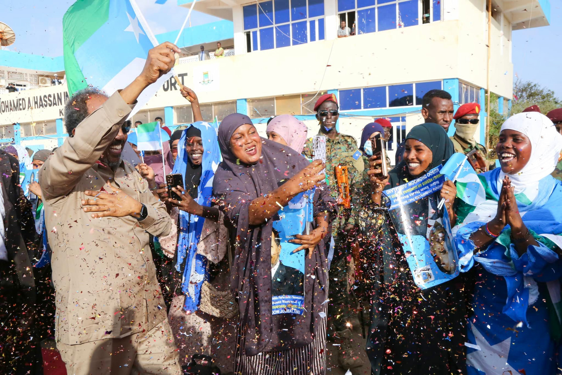 Somali President with a delegation lands in Kismayo city