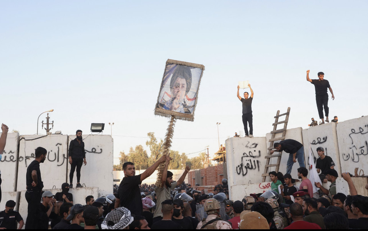 Hundreds of protesters storm Swedish Embassy in Iraq setting it on fire