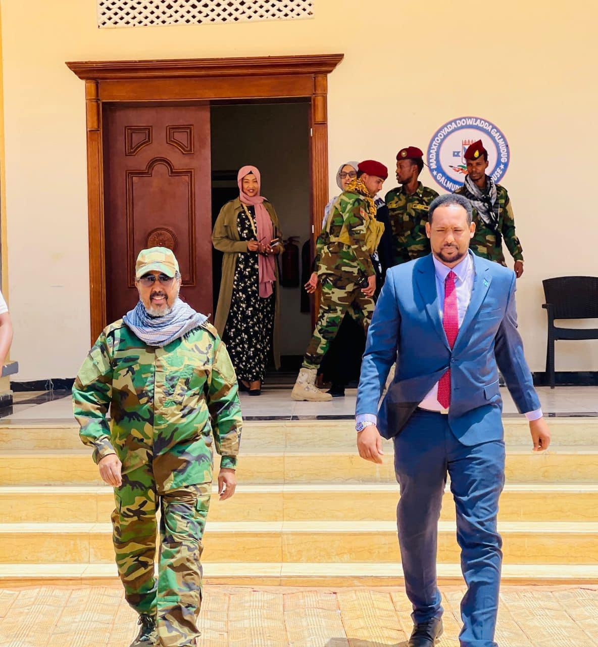 President Hassan Sheikh departs to Mahas district in Hiiraan region