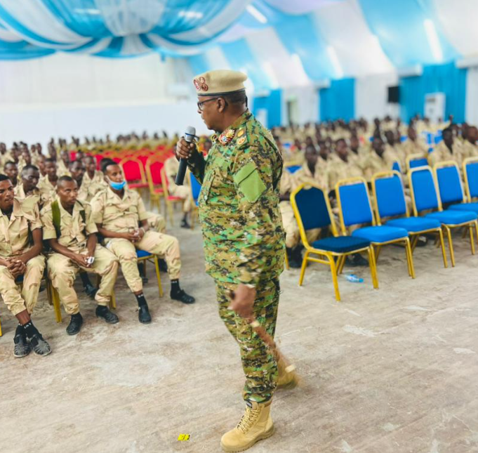 Somali National Army Commander visits soldiers trained in Eritrea base