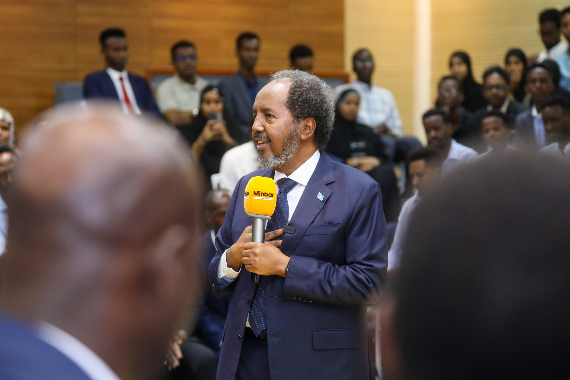 President Mohamud praises Somali army at town hall meeting