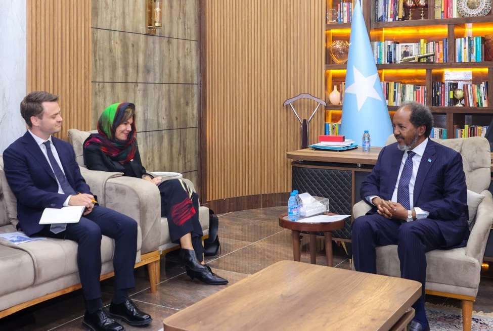 President Hassan Sheikh meets EU Ambassador to Somalia