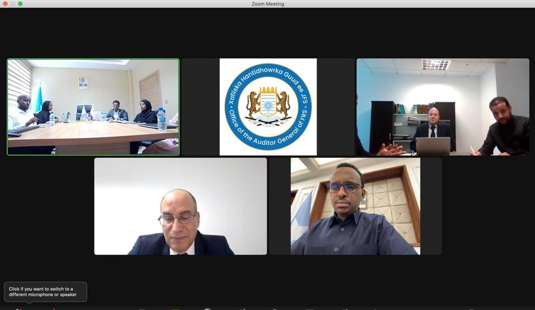Somalia’s Auditor General meets ARABOSAI officials online