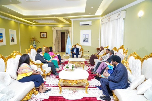 President Hassan Sheikh meets the Executive Director of the Green Climate Fund
