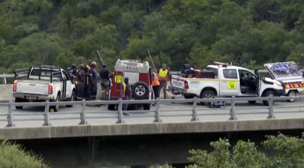Bus plunges off a bridge in South Africa, killing 45 people. An 8-year-old is the only survivor