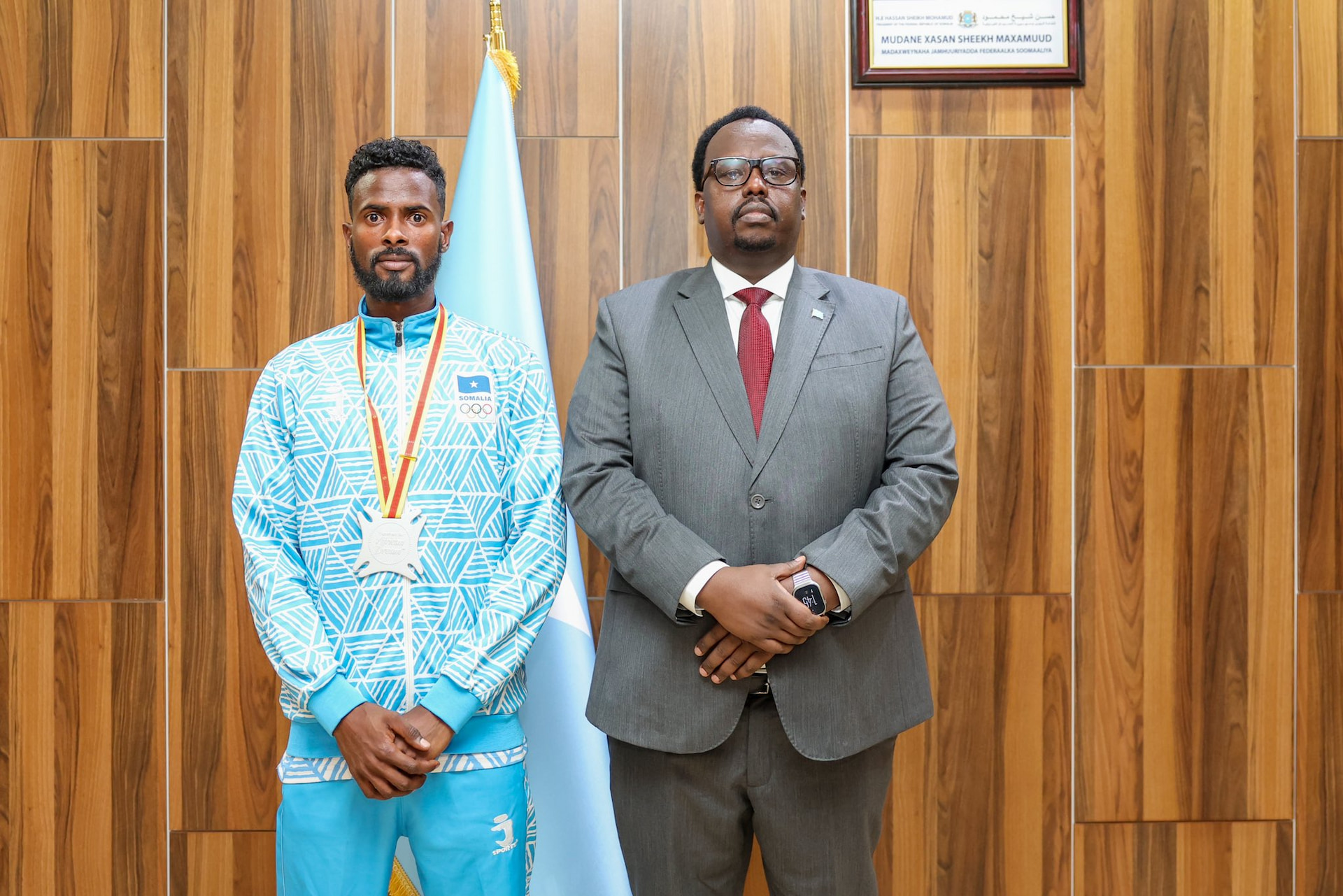 Acting Prime Minister of Somalia Celebrates Abdullahi Jama Mohamed's Athletic Triumph