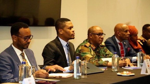 Deputy Defence Minister, SNA Commander meet officers from the Ministry of Defence of the US