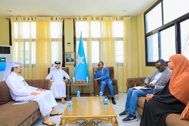 Commissioner of SoDMA meets Ambassador of Qatar to Somalia