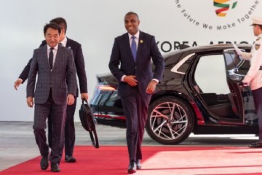 Prime Minister Hamza arrives at the 2024 Korea-Africa Summit in Seoul
