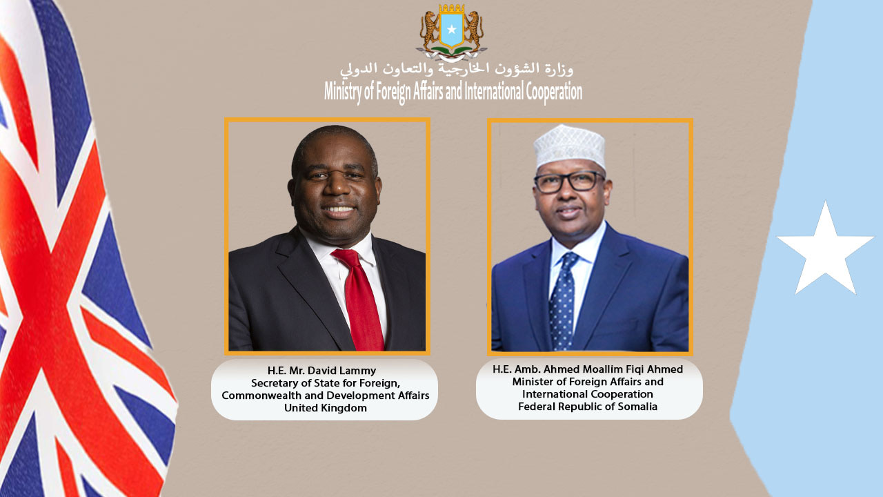 Somali Foreign Minister congratulates his new UK counterpart