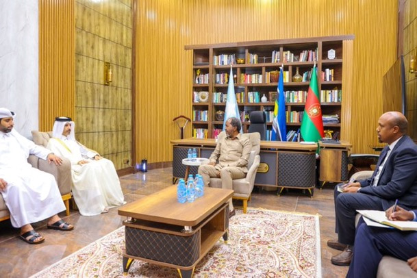 President Hassan Sheikh meets Ambassador of Qatar to Somalia
