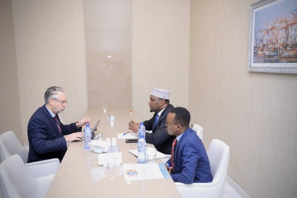 Somalia, UK discuss reinforcing aid coordination to promote Somalia's development priorities