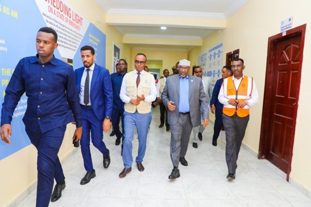 Speaker Madobe visits SoDMA’s National Emergency Operations Center