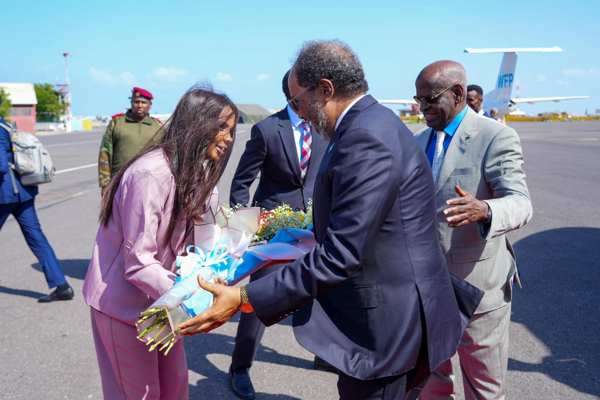 President Hassan arrives in Djibouti for an official visit