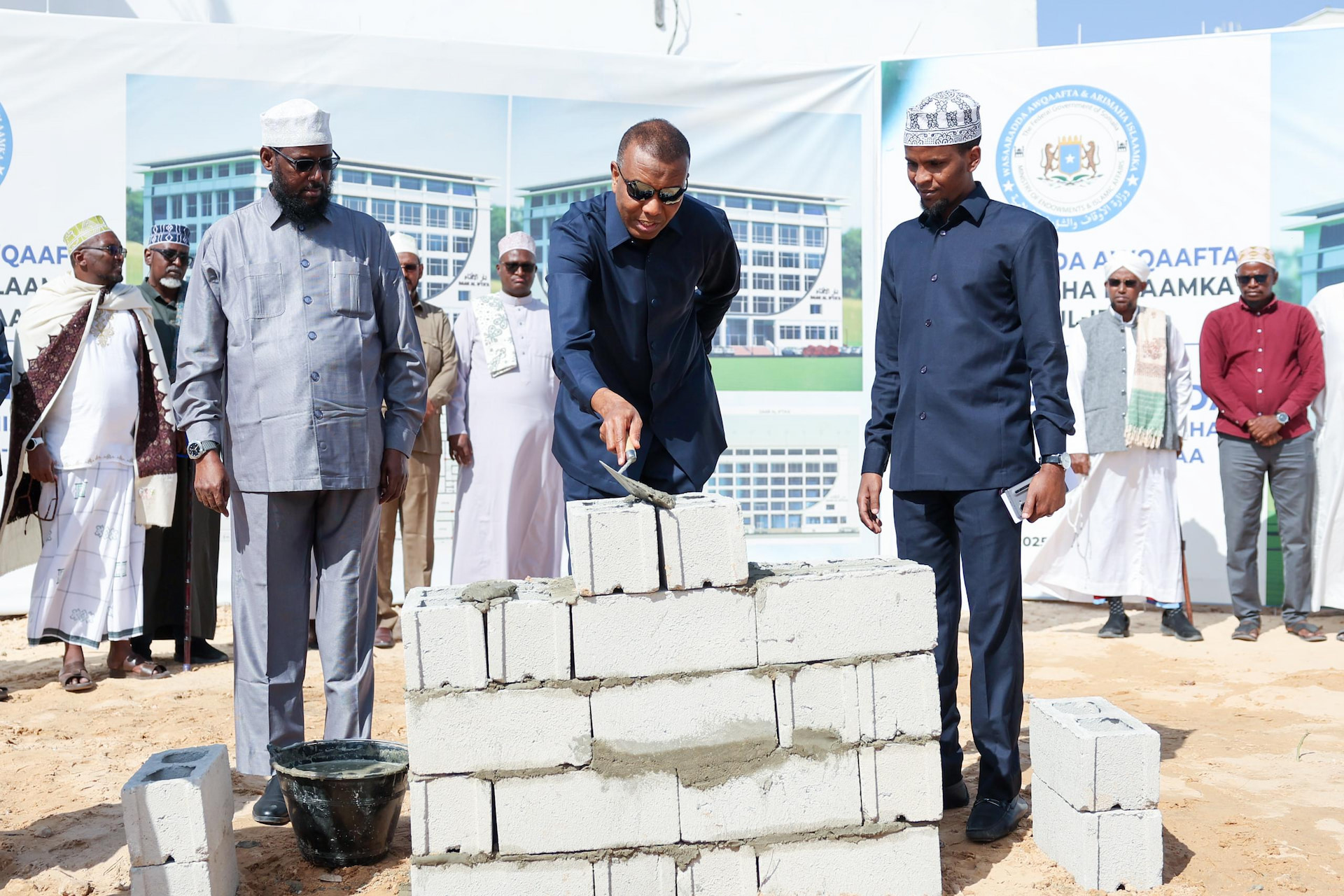 Prime Minister Hamza lays the foundation stone for the Daarul-Iftaa Fatwa Center