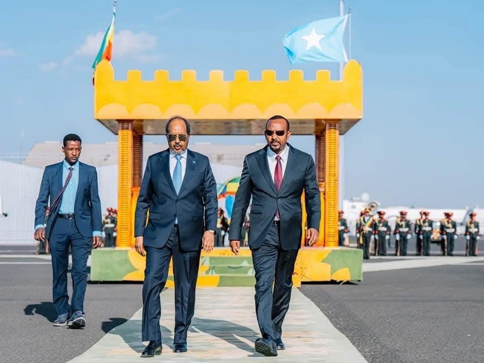 President Hassan Sheikh arrives in Addis Ababa for official visit