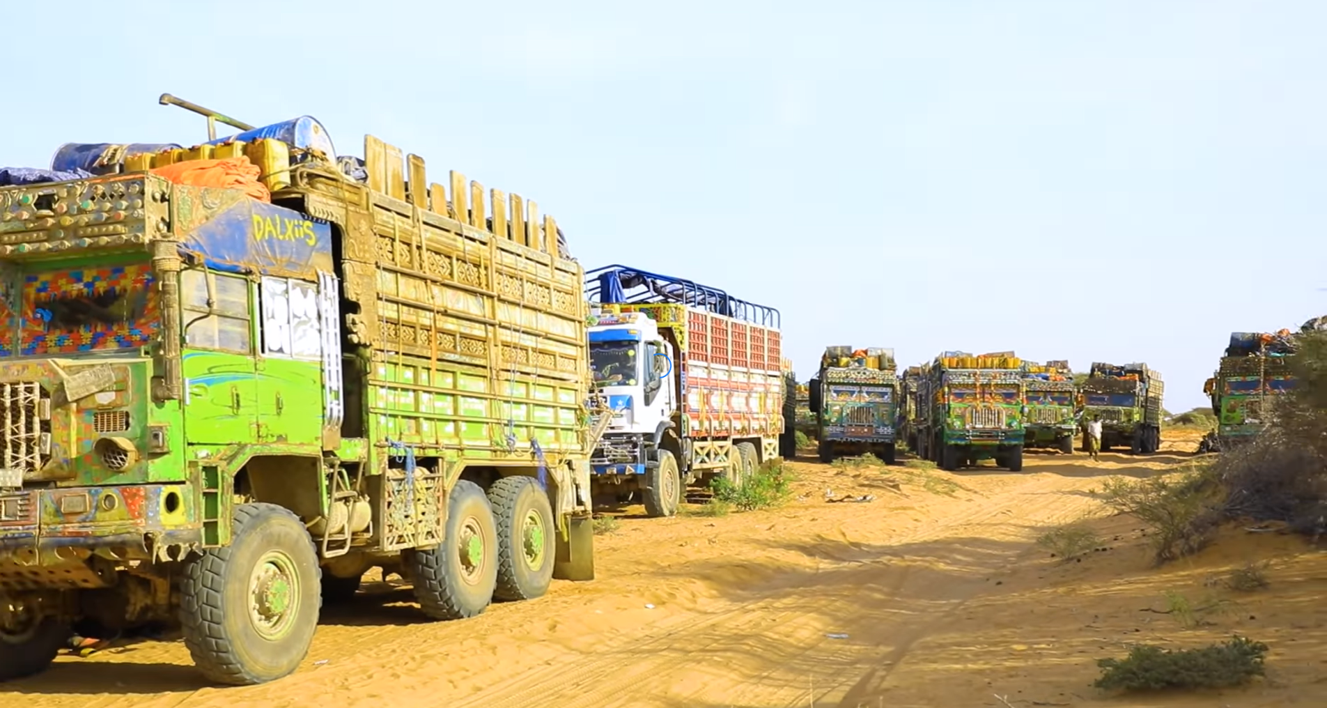 Food Aid Trucks Arrive in Guriceel, Providing Relief to Drought-Affected Communities