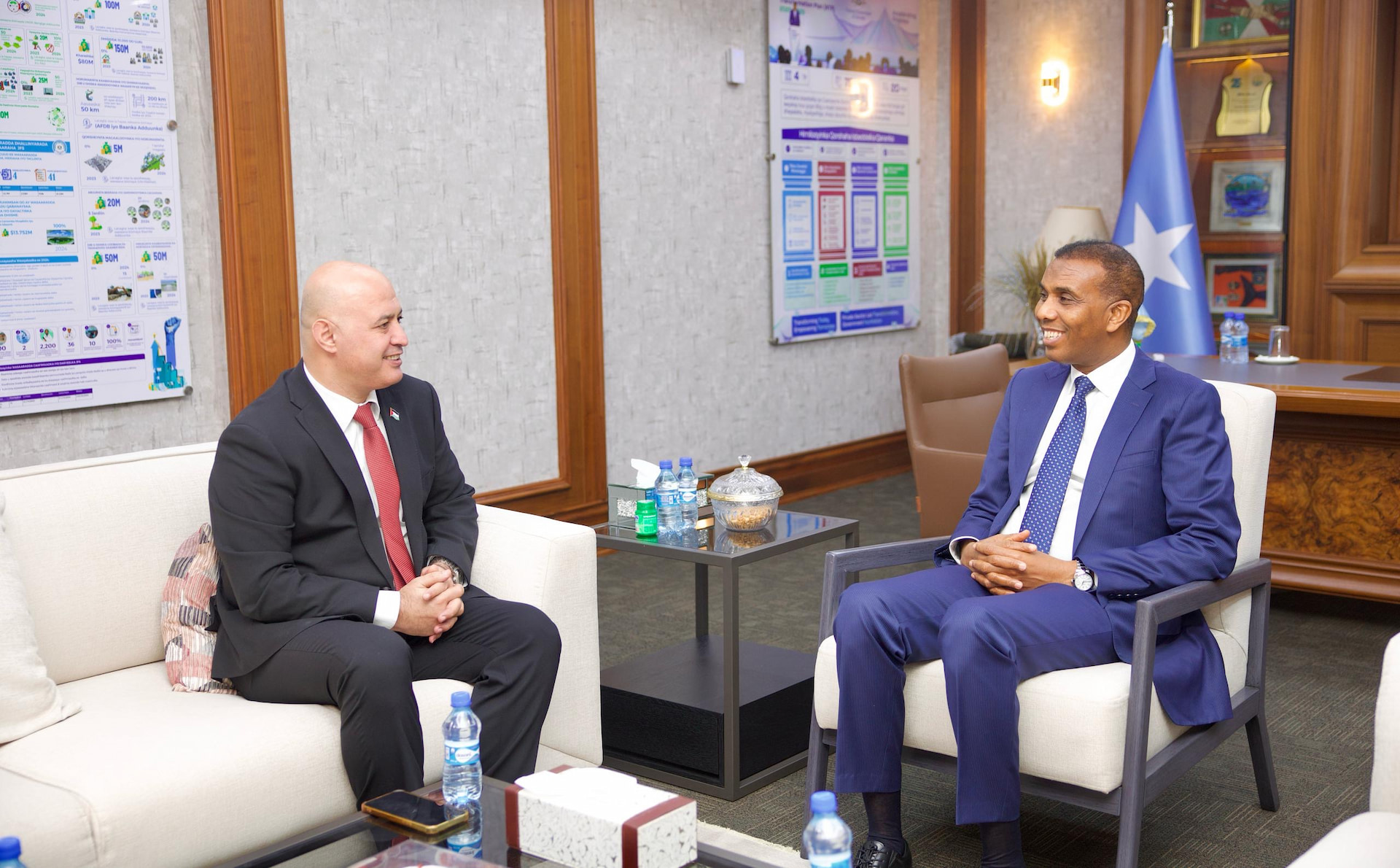 Prime Minister Hamza receives newly appointed Palestinian Ambassador