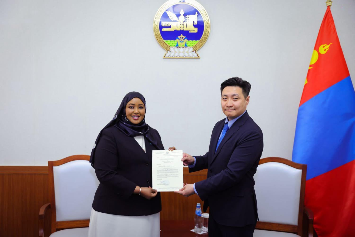 Somalia Ambassador to Mongolia presents credentials to Chief of Protocol