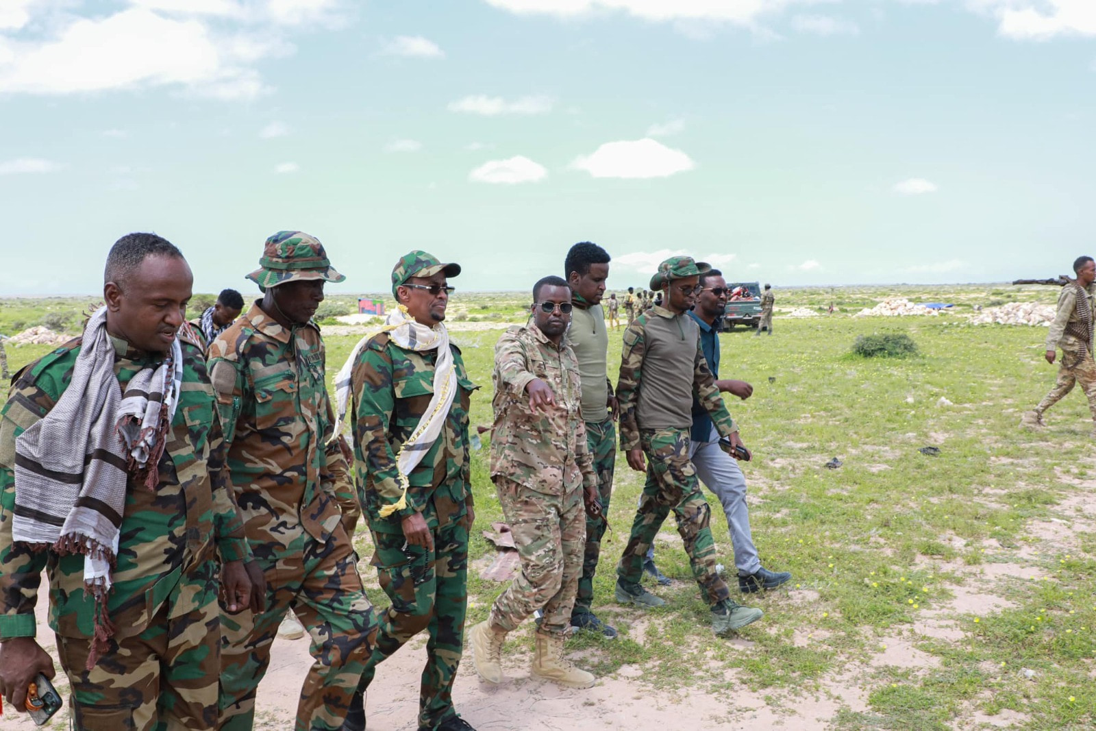Hirshabelle President Visits Frontline Troops Battling al-Shabaab in War-Gaadhi