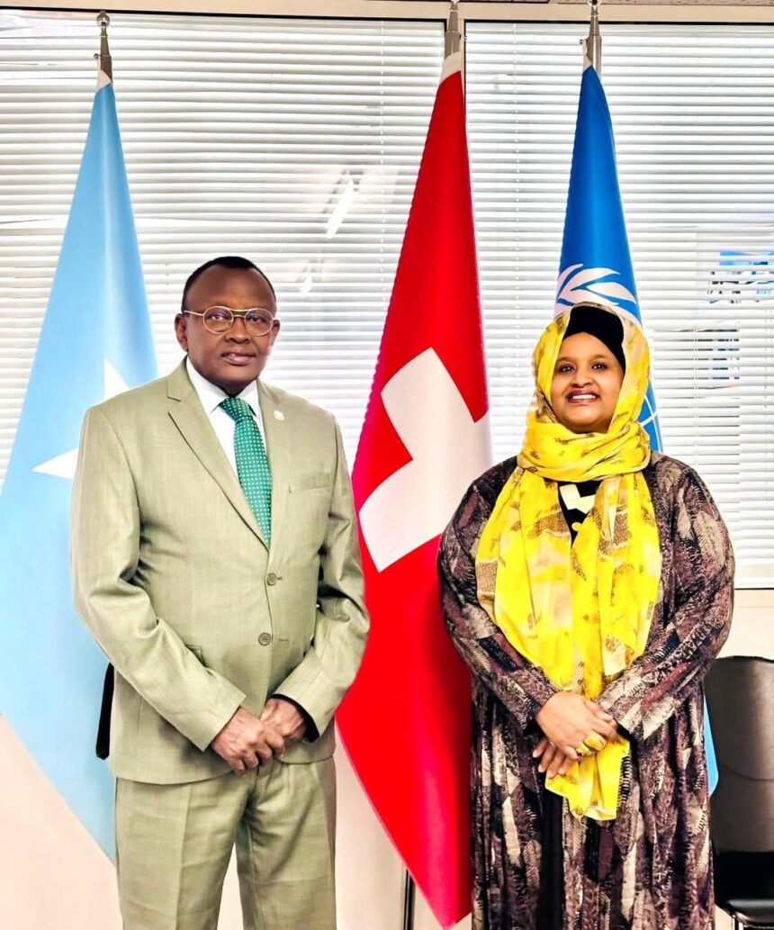 Somali Environment Minister Makes Courtesy Stop at Somali Embassy in Switzerland, Discusses Climate Diplomacy