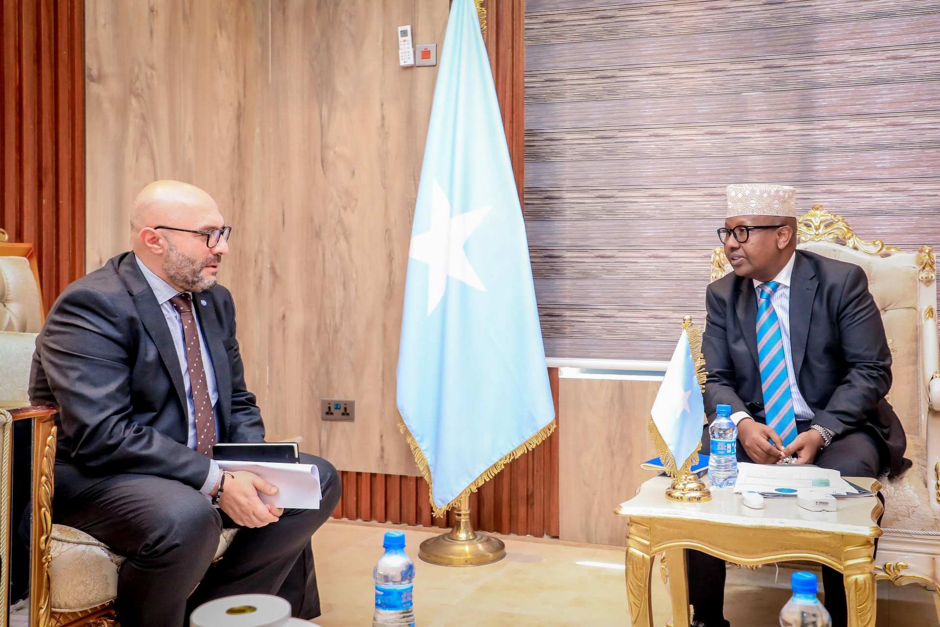 Minister of Defence receives UNOPS delegation in Mogadishu