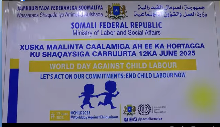 Somali Ministry of Labour Issues Urgent Call to Eradicate Child Labour, Emphasizing Children's Rights and Future