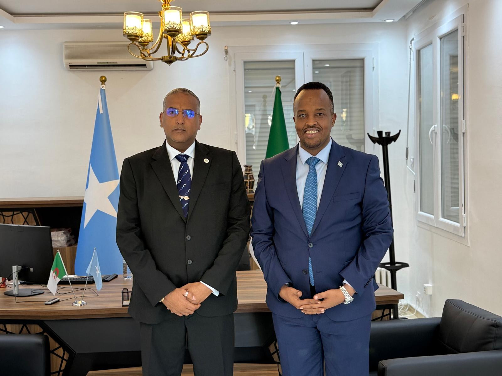 Somali State Minister for Public Works Visits Embassy in Algeria Ahead of Official Inauguration