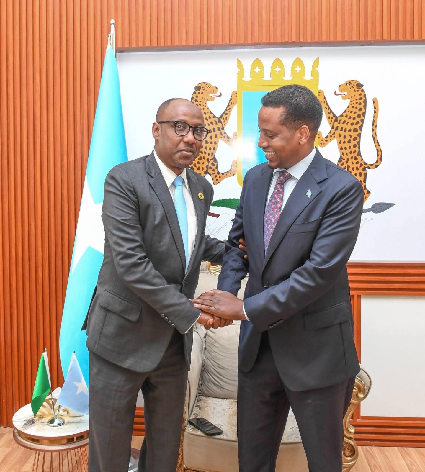 Somali Deputy FM Welcomes Newly Appointed AU Official in Mogadishu