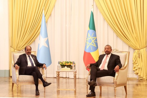 President Hassan Sheikh meets Ethiopian PM, Discusses Bilateral Cooperation