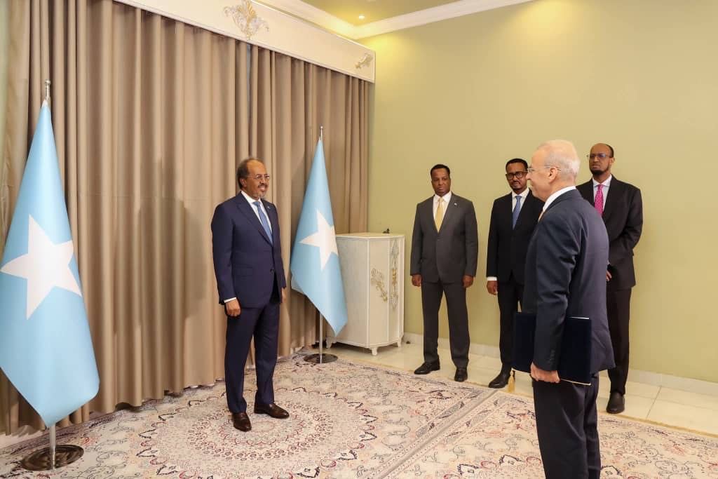 President Hassan Sheikh Receives Credentials from Eight New Ambassadors