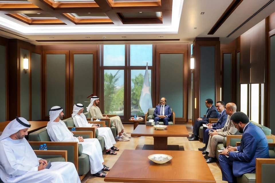 President Hassan Sheikh Receives UAE Minister of State for Foreign Affairs