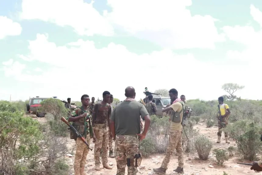 Gorgor Unit Commander Inspects Frontlines in Middle Shabelle, Urges Stronger Offensive Against Al-Shabaab