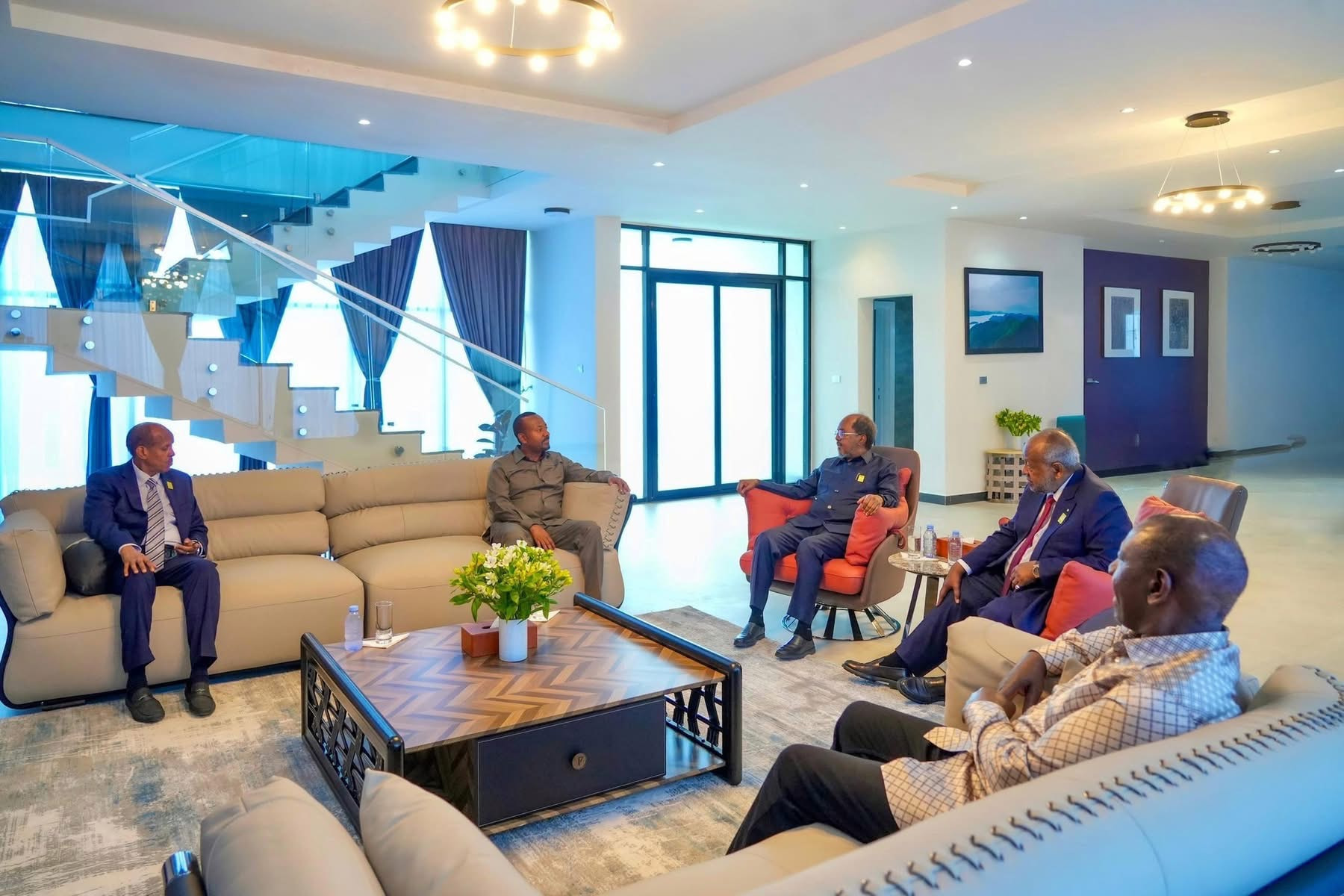 President Hassan Sheikh Attends Summit on Funding AU Mission in Somalia